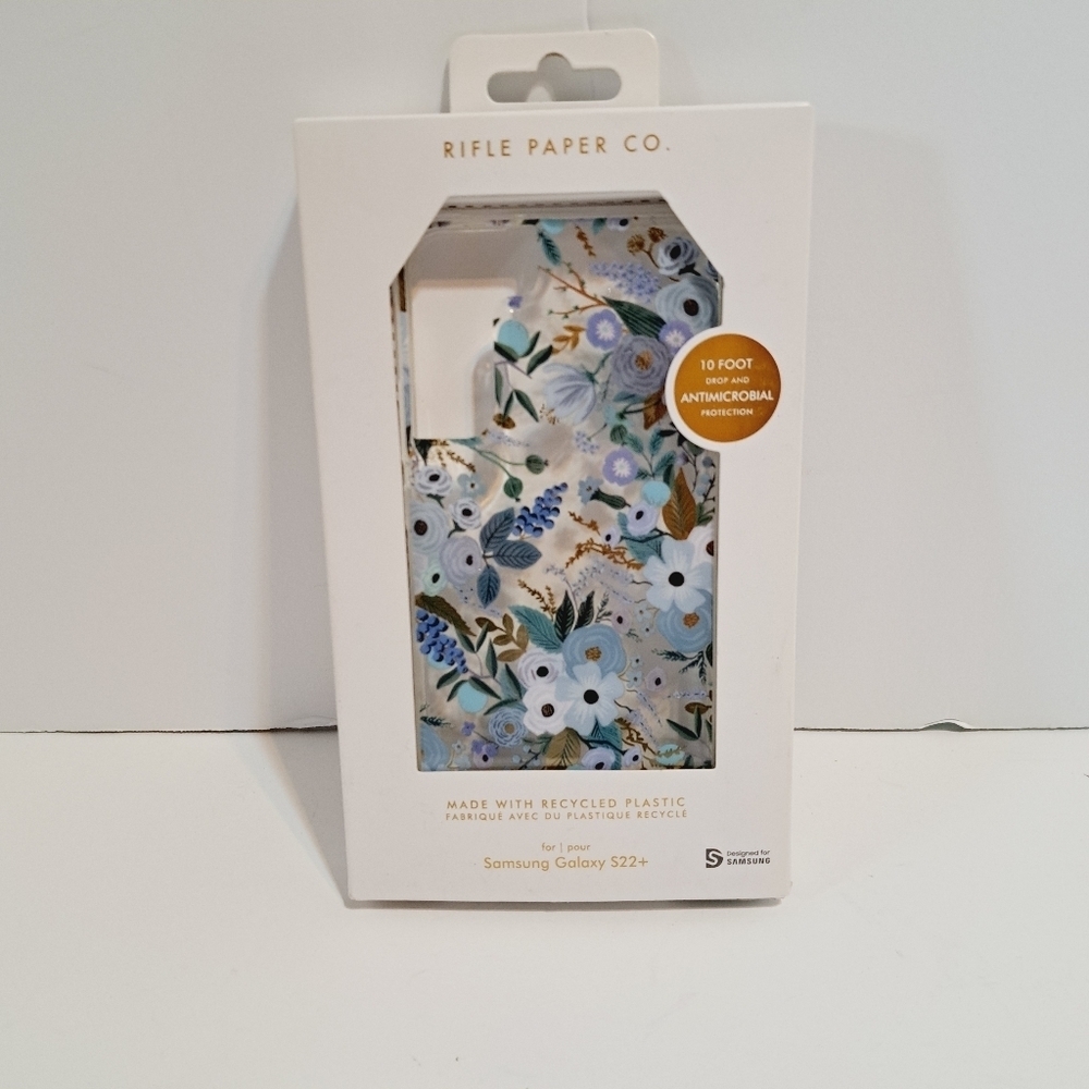 Rifle Paper Co Samsung Galaxy 22+ Floral 10 Foot Drop Antimicrobial Phone Case